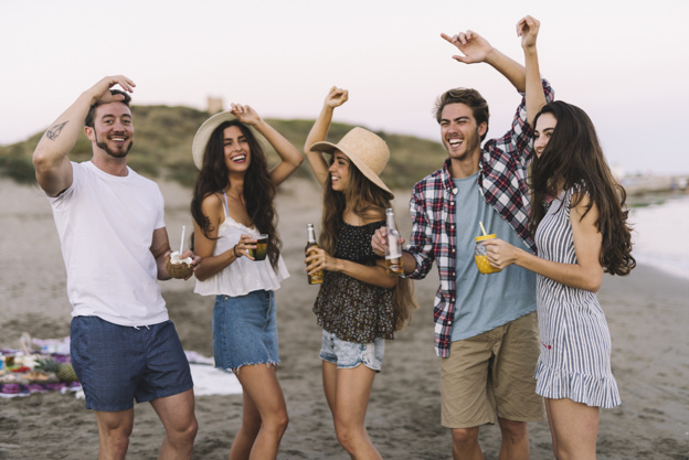 vacances festives sur la plage